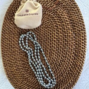 Silver Fresh Water Pearl Necklace by Stephen Silver. 30” long